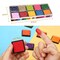 20 Pieces Finger Washable Ink Pads for Kids, Non-Toxic, 20 Color DIY Rainbow Craft Ink Pads for Rubber Stamps, Paper, Wood Fabric, Best Gift for Kids